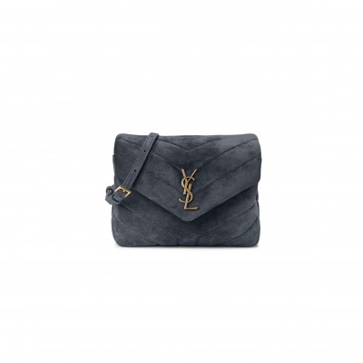 YSL TOY LOULOU SHOULDER BAG IN SUEDE 6784011U8271112 (20*14*7cm)